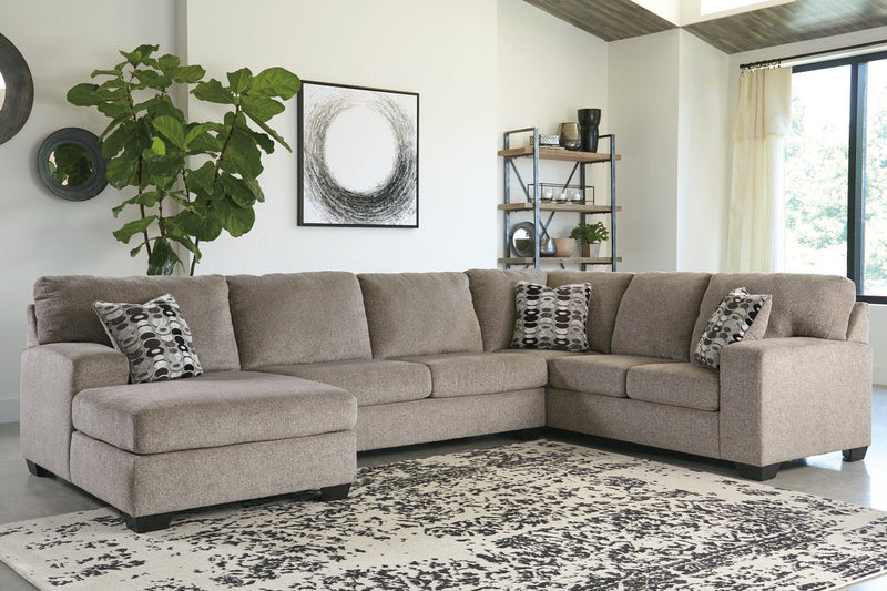 Ballinasloe 3 Piece LAF Chaise Sectional Platinum