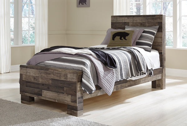 Derekson Twin Panel Bed - Multi - Gray