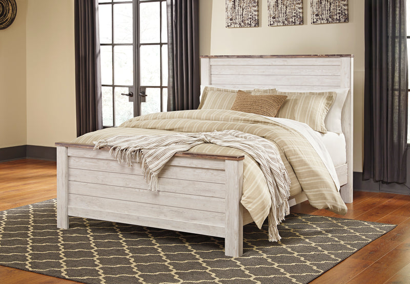 Willowton Queen Panel Bed - Whitewash