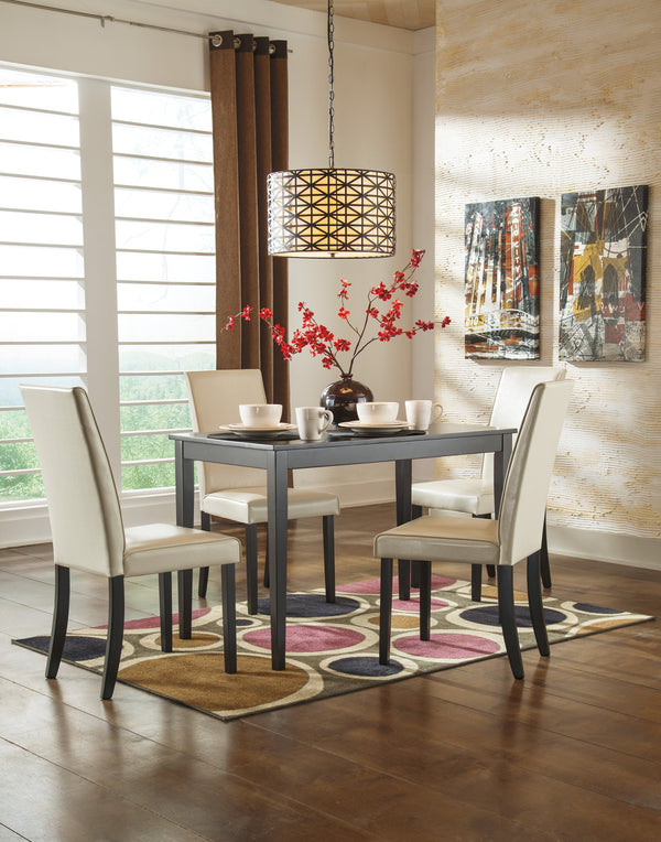 Kimonte Rectangular Dining Room Table with Ivory Chairs - Ashley shop at  Regency Furniture