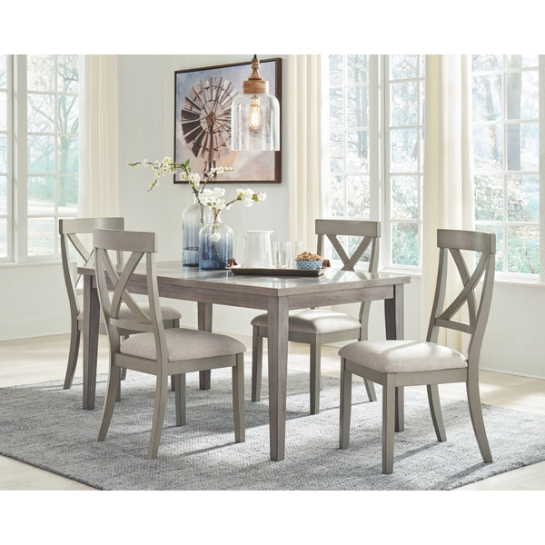 Parellen Dining Table & 4 Side Chairs - Gray