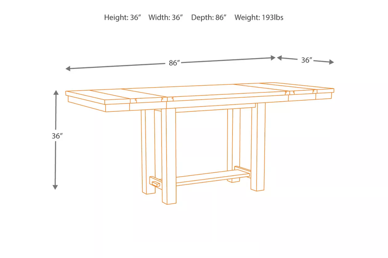 Moriville Counter Height Dining Room Extension Table