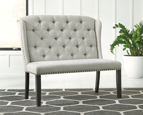 Jeanette - Upholstered Bench - Grey