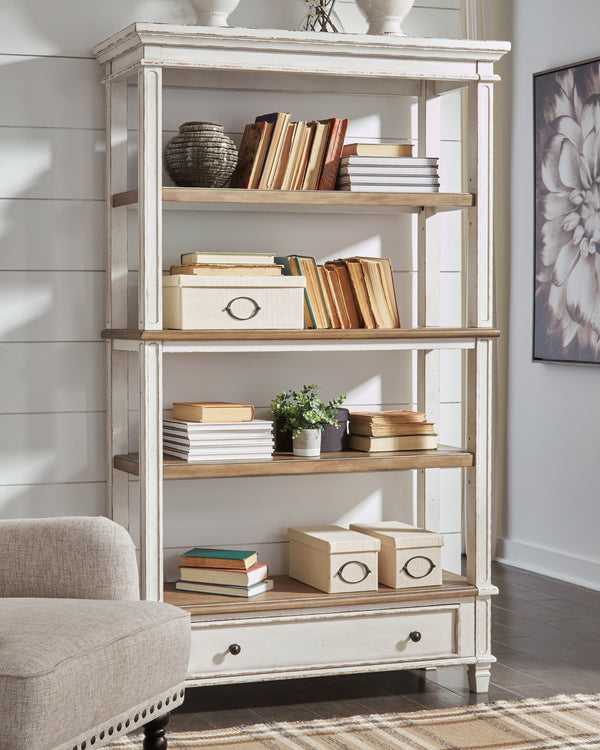 Realyn - Bookcase - White/Two Tone