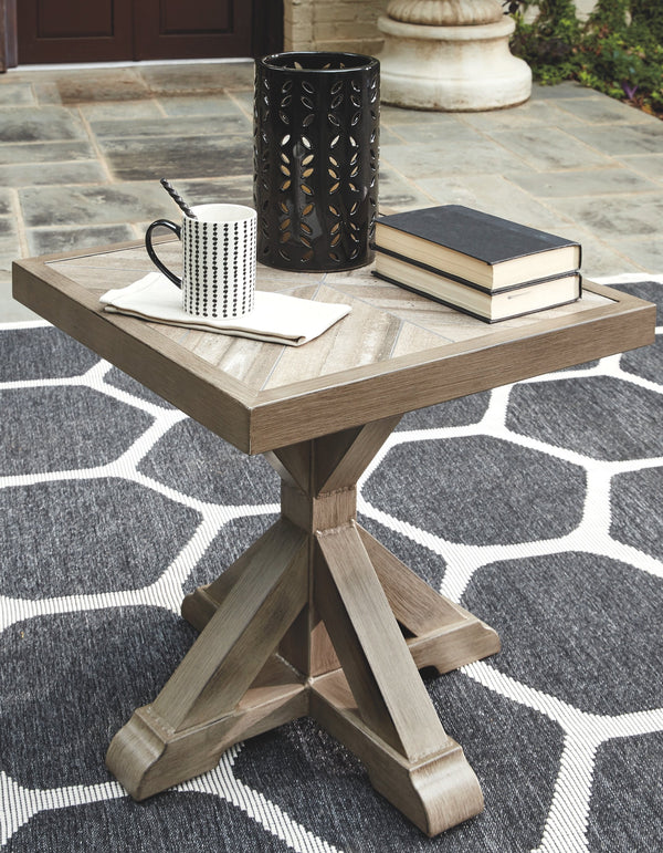 Beachcroft - Square End Table - Beige