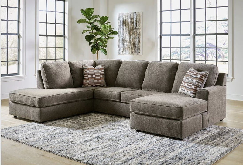 O'Phannon - 3 Piece Sectional with Chaise - Putty