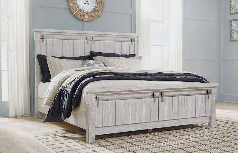 Brashland King Panel Bed - Linen