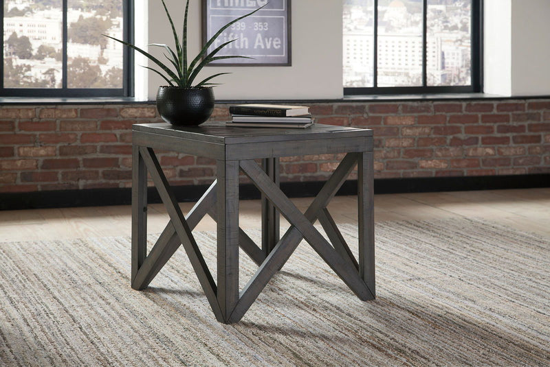 Haroflyn - Square End Table - Gray