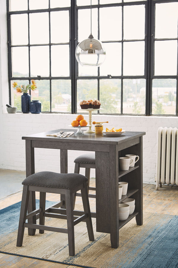 Grey counter height hotsell dining table set