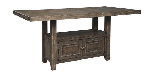 Wyndahl - Rustic Brown - RECT Counter Table w/Storage