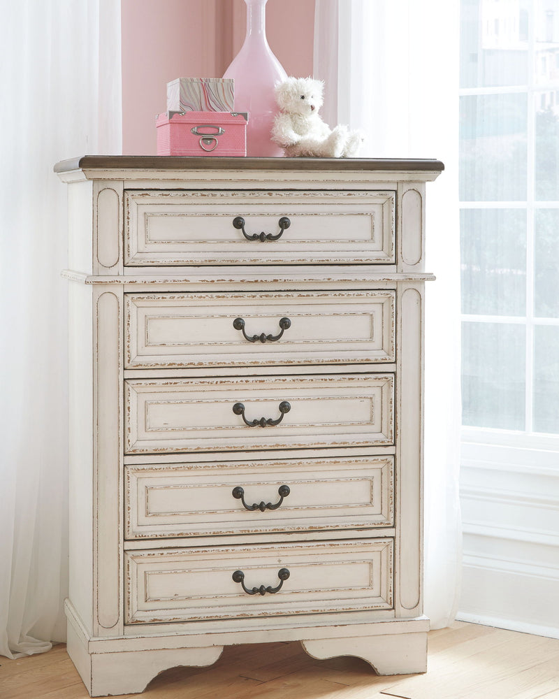 Realyn - Chest of Drawers - Chipped White