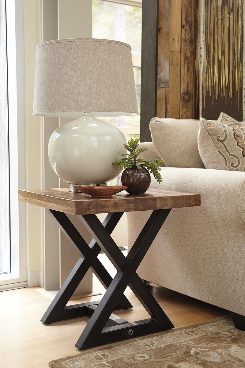 Wesling - Square End Table - Light Brown