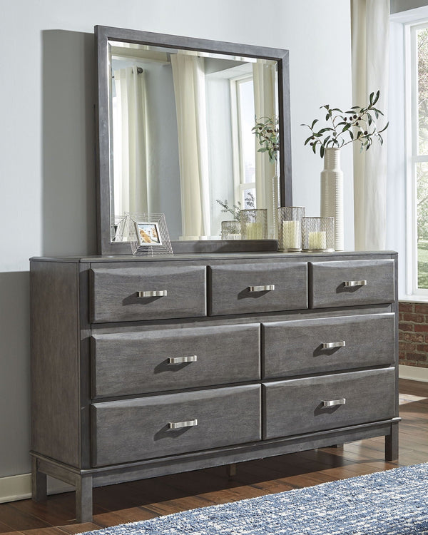 Caitbrook - Dresser and Mirror - Gray