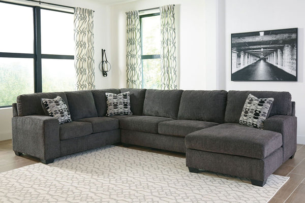 Ballinasloe 3-Piece Raf Chaise Sectional - Smoke