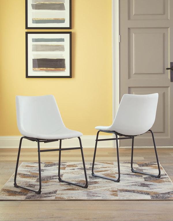 Centiar White Dining Upholstered Side Chair