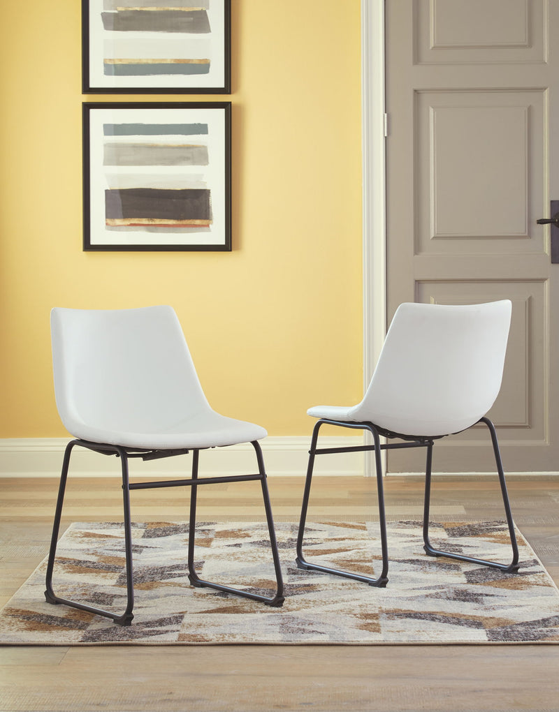 Centiar White Dining Upholstered Side Chair