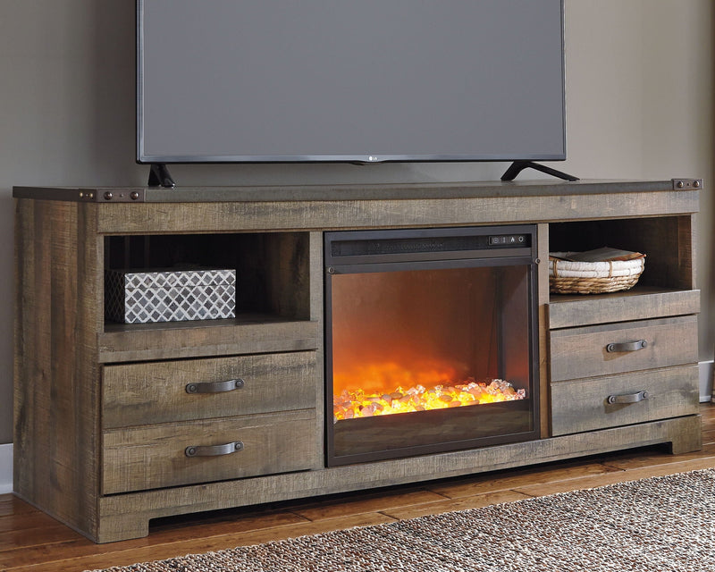 Roddington tv stand with cheap fireplace