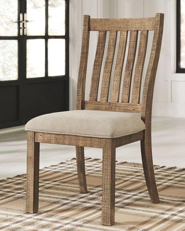 Grindleburg - Light Brown - Dining Upholstered Side Chair