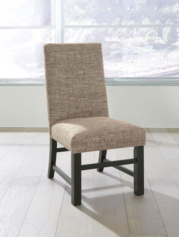 Sommerford - Dining Upholstered Side Chair - Black/Brown