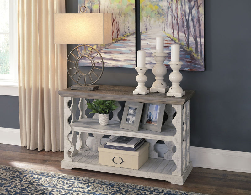 Havalance Gray White Console Sofa Table
