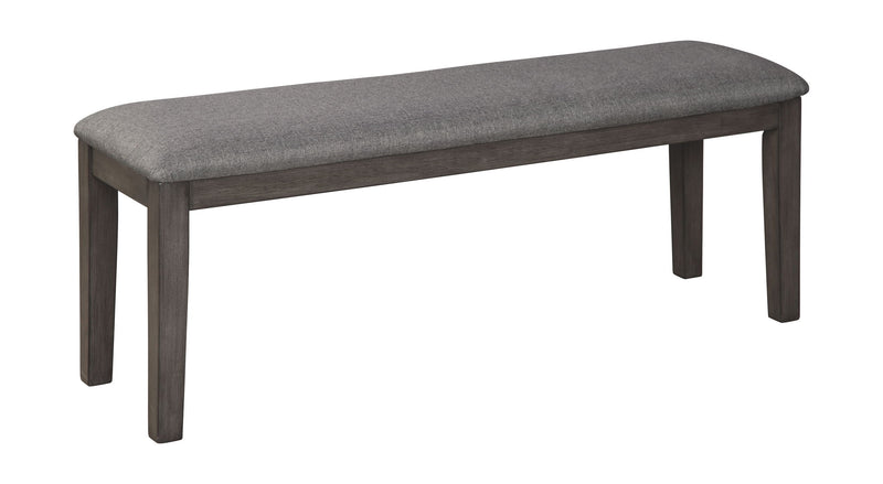 Luvoni - Upholstered Bench - Dark Charcoal Gray
