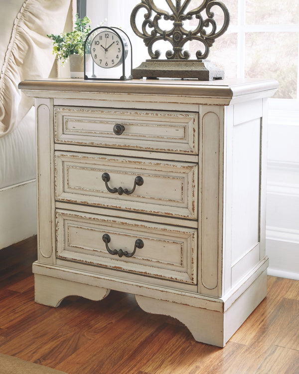 Realyn - Two-tone - Three Drawer Night Stand