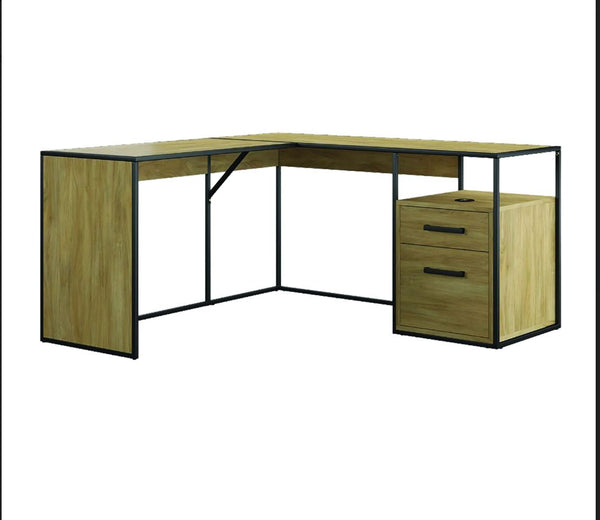 L- Shaped Desk - Natural Home Office JO137